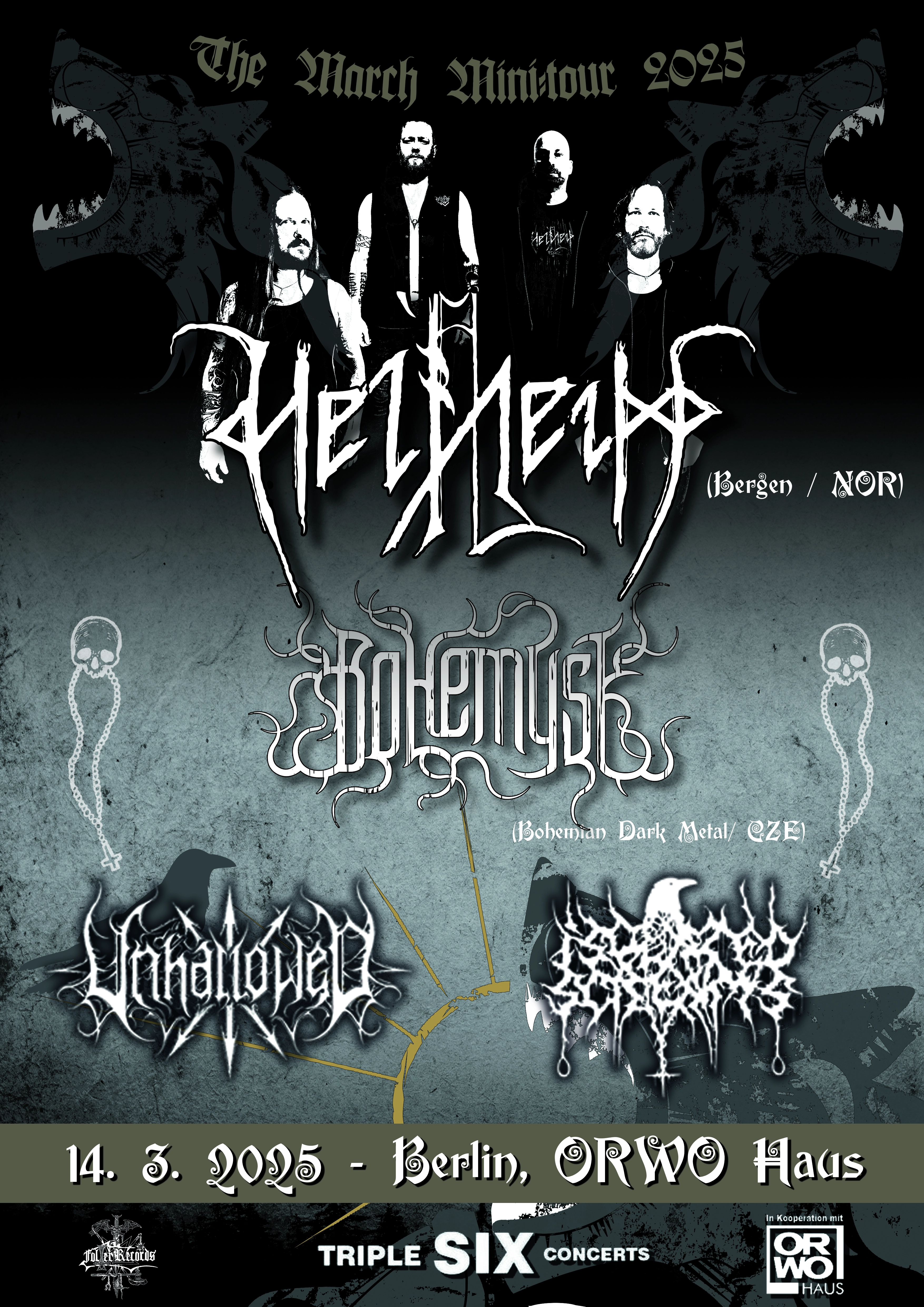  HELHEIM / BOHEMYST / UNHALLOWED / ISOLATED SCREAMS, eTicket