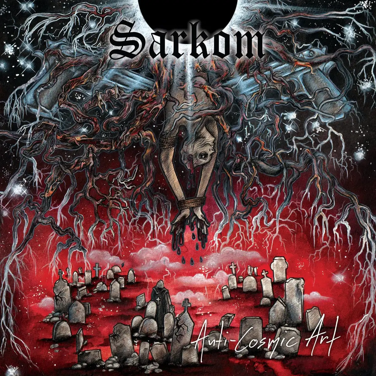 SARKOM (Nor) - Anti-Cosmic Art, LP red Vinyl + Poster