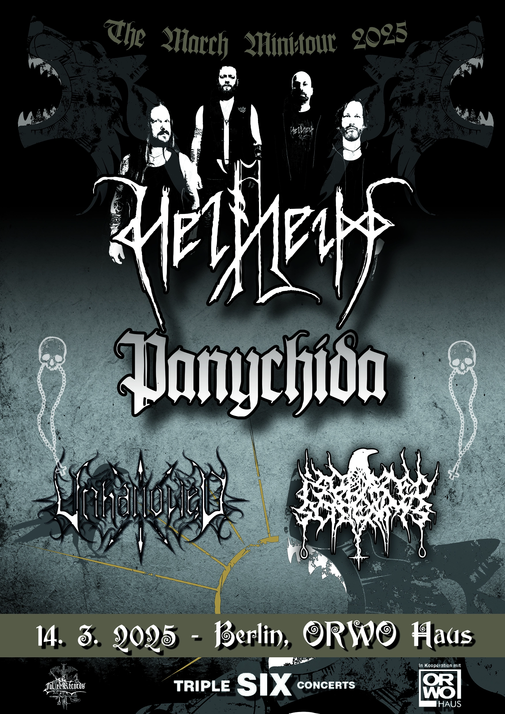  HELHEIM / PANYCHIDA / UNHALLOWED / ISOLATED SCREAMS, eTicket