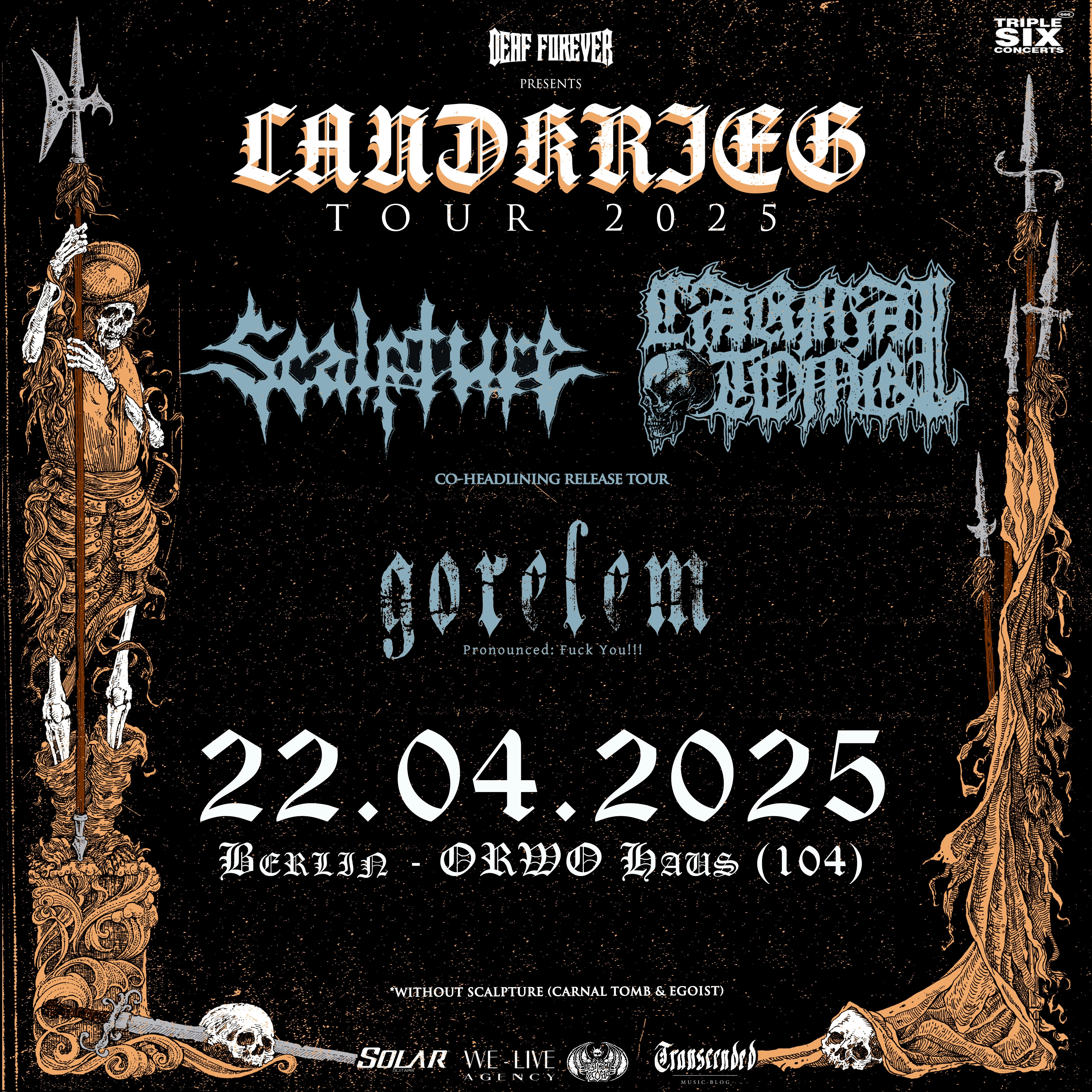  CARNAL TOMB / SCALPTURE / GORELEM - eTicket