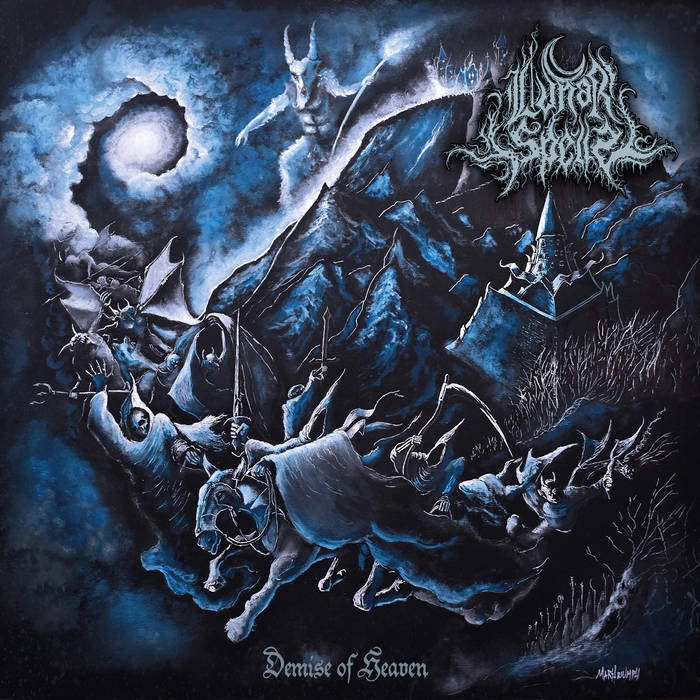 LUNAR SPELL (Grc) - Demise of Heaven, LP (blue vinyl with white and black splatter)