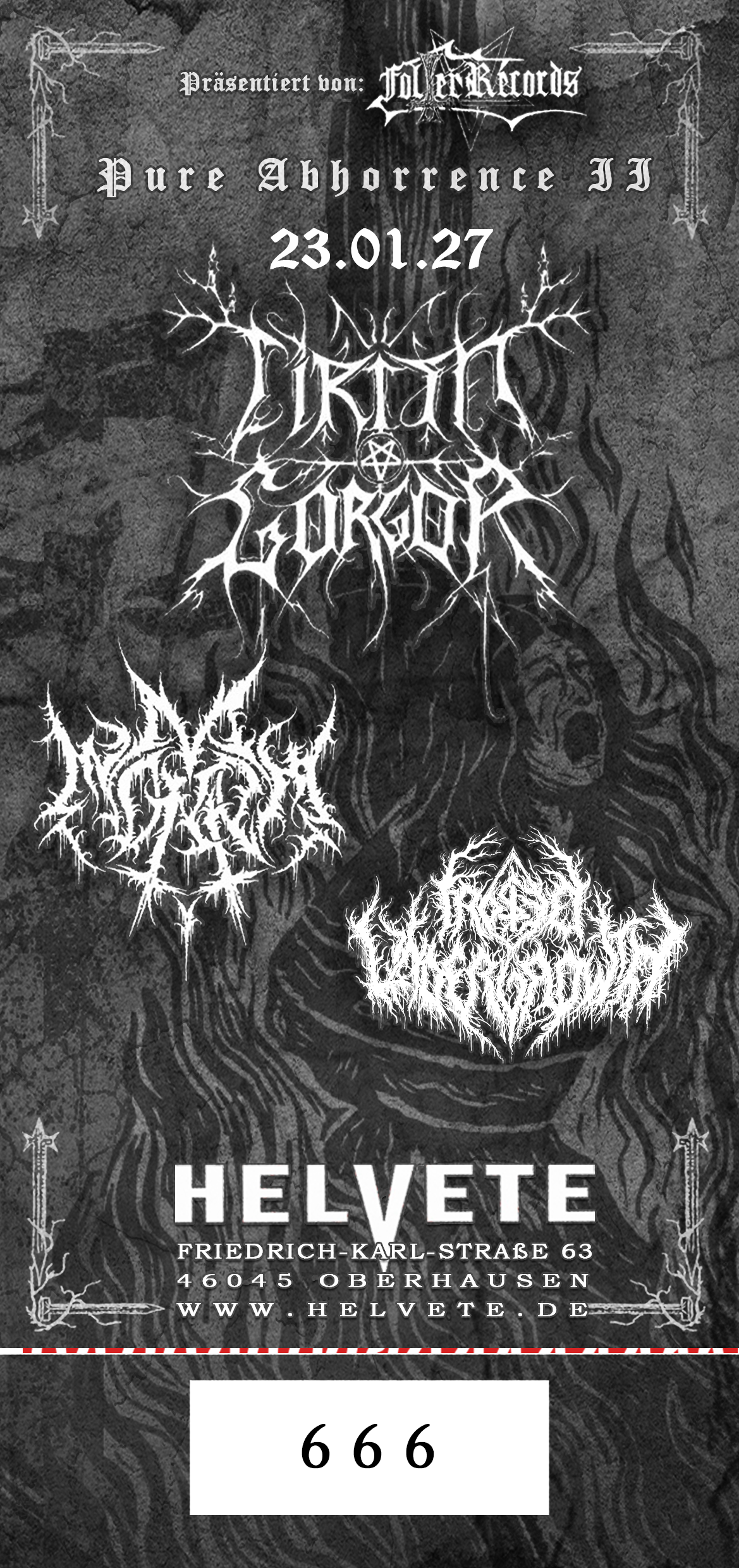 CIRITH GORGOR / AD MOERTEM / FROSTED UNGROWTH - Hardticket